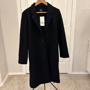 Zara Black Coat – Size Small – New With Tags